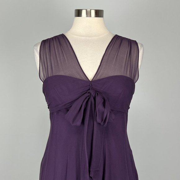 Renato Nucci Womens Silk Sleeveless Cocktail Formal Dress Purple size 42 US Med - Picture 2 of 13